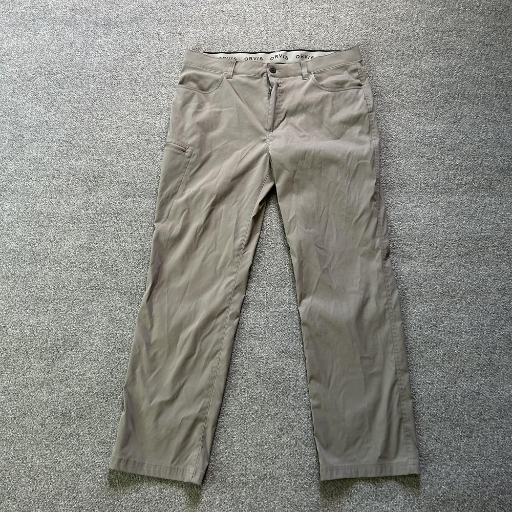 Orvis Pants Mens 38x32 Stretch Water Repellent Outdoor Hiking Nylon Spandex